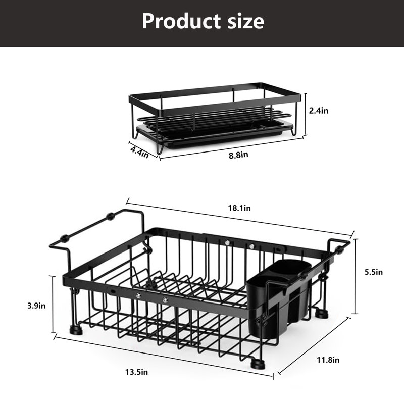 APARTMENTS Adjustable Over The Sink Dish Rack Wayfair